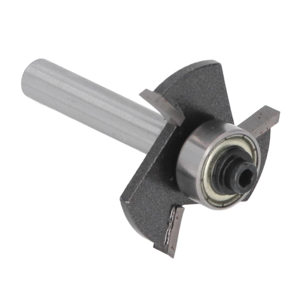 T-förmiger Fräser 1/4 Zoll Schaft 1/8 Schneidenhöhe Lager 3 Zähne Nutfräser für Holz Sperrholz