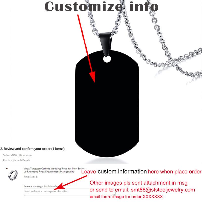 Xiaomi Vnox In the Darkest Hour When Demons Come Brothers Dog Tags for Men Stainless Steel Pendant BFF Necklaces Fraternal Gift
