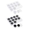 Clear Plastic Jewelry Organizers Box 12 Round Slots With Soft Foam Base Professional Gemstones Coin Storage For Shop Home Use