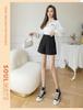 Women's High Waist Versatile Wide Leg Shorts and Pants - Spring/Summer 2024 Collection, Casual Slimming Black Outerwear
