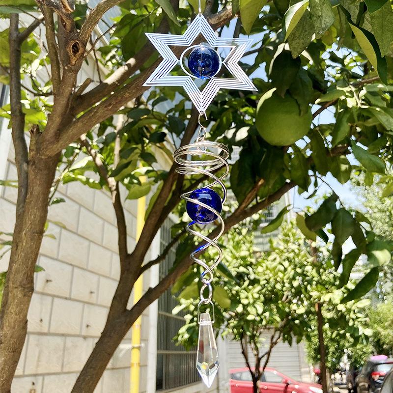 DIY 3D Metal Wind Spinner Dynamic Wind Chime Hanging Garden Decor