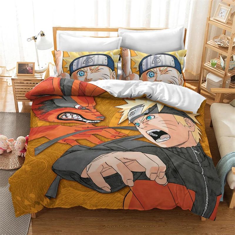 Japan Anime Red Cloud Bedding Set 3d Printed Duvet Cover Sets Pillowcase Twin Full Queen King Size Akatsuki Comforter Cover Sets