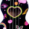 MAHALO Soprano UKULELE Art Series Heart MA1 HE Black