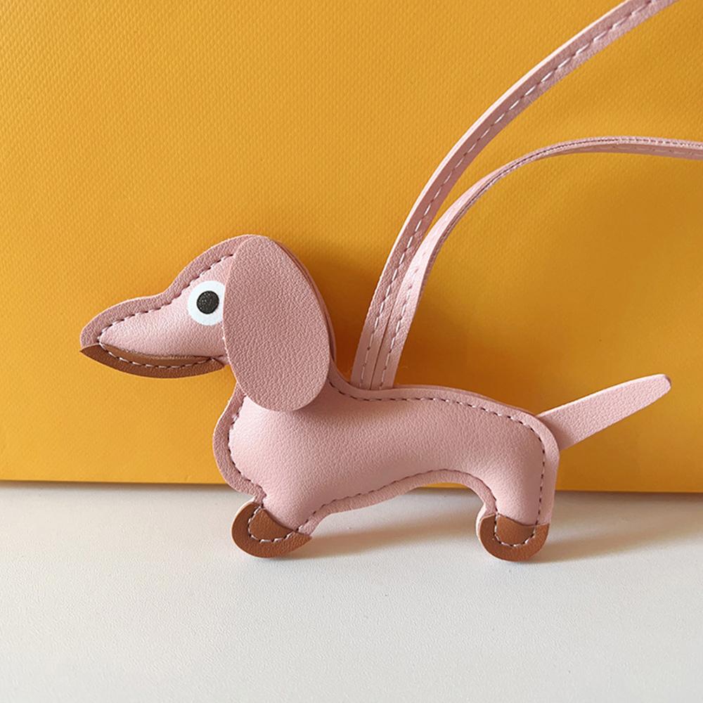 Mini Bear Keychain PU Leather Animals Keyring Hanging Ornament Backpack Handbag Charm Gift For Men Women Korean Bag Charms Y2k