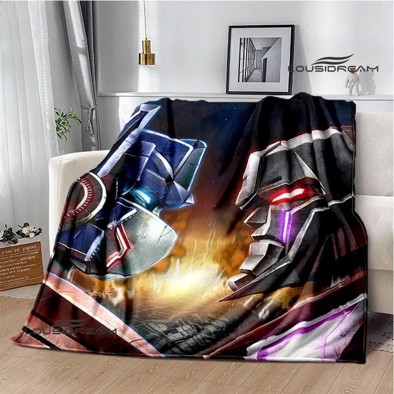T-Transformers Cartoon Printed blankets picnic blanket Warm blankets Flannel Soft Cozy Blanket Home travel blanket Birthday Gift
