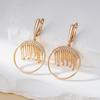 New  Rose Gold Color Long Tassel Dangle Earrings For Women Luxury Natural Zircon Accessories Unique Daily Jewelry