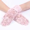Women's Lace Large Flower Sunscreen Gloves Short Summer Driving Gloves Non-slip Touch Screen