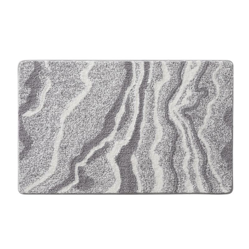 Flocking Thickened Bath Mat High Quality Bathroom Rug Strong Water Absorption Non-slip Foot Mat Shower Room Entrance Mats