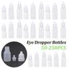 50pcs 5/10/15ml Eye Dropper Bottles Refillable Eye Drop Bottle Portable Eye Liquid Dropper for Solvents Essence Eye Drops Saline