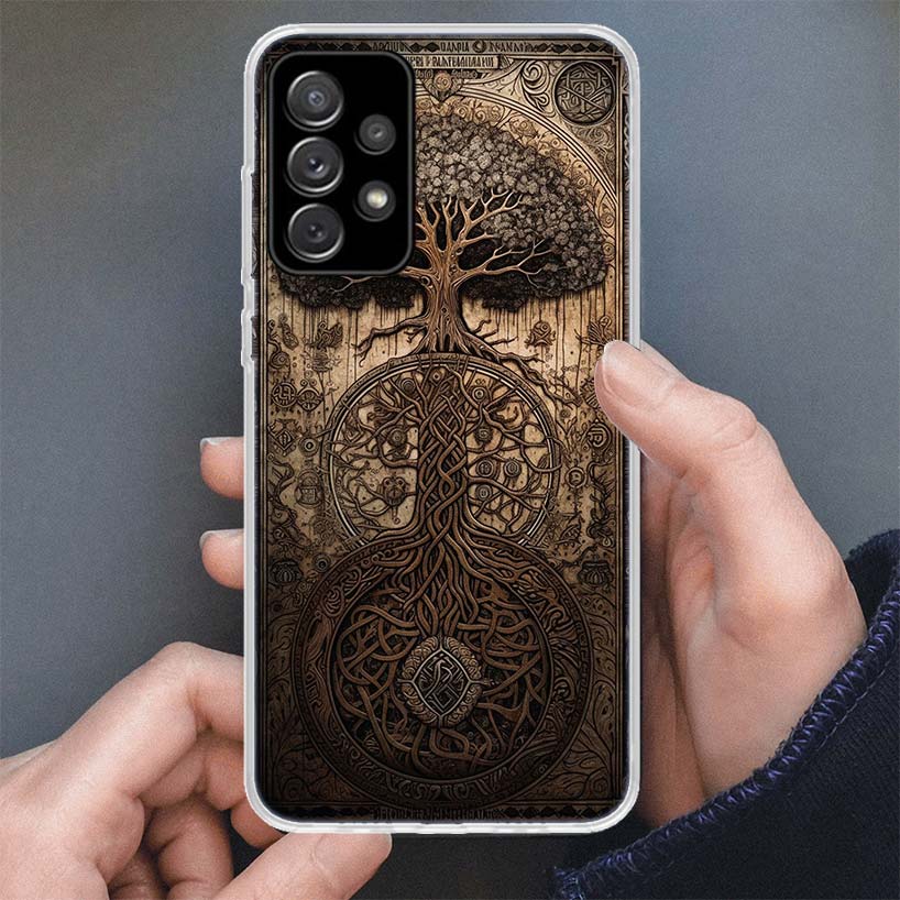 Tree of Life Space Phone Case For Samsung Galaxy A17 A16 A56 A15 A55 A14 A54 A13 A53 A36 A35 A34 A33 A26 A25 A24 A23 A05S A04S G