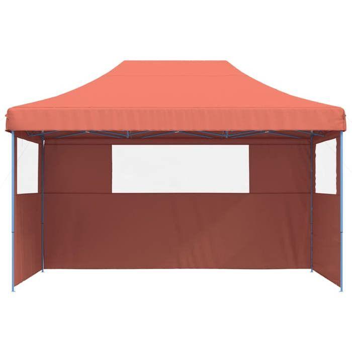 VidaXL Tente de réception pliable escamotable avec 3 parois latérales, tente, tente à auvent, auvent de gazebo 4004973