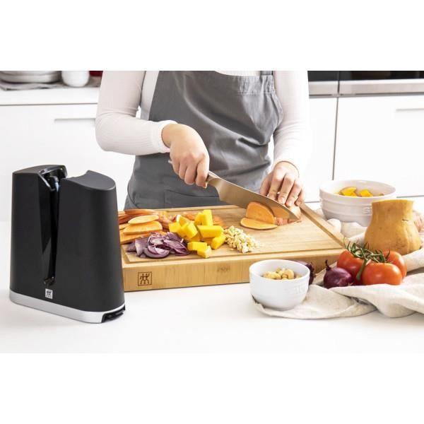 Aiguiseur manuel - ZWILLING - V-Edge - Noir - Affûtage céramique - Adaptateur lames