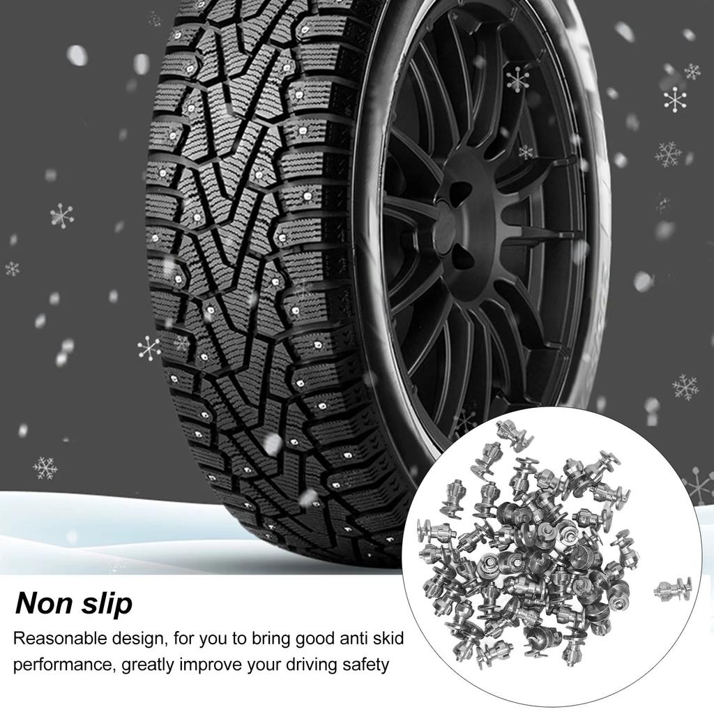 Car Wheel Tyre Studs Tungsten Steel Aluminum High Reliability Anti Slip Silver Screw Snow Spikes for Off Road Vehicle