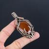 Carnelian 999 Copper Wire Wrapped Pendant, Handmade Gemstone Pendant Jewelry, Gifts For Wife Brand New Pendant