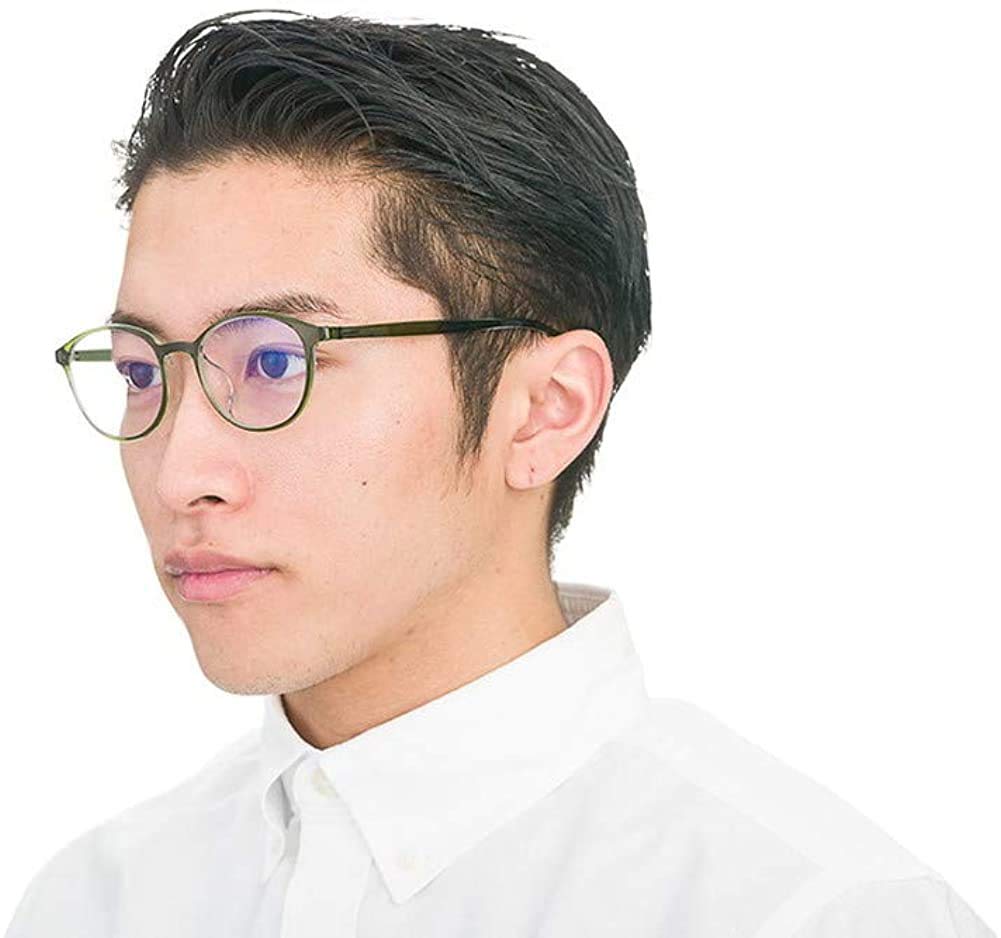 [Zoff] Boston-style Lightweight PC Glasses (Green) Blue Light Cut Rate Approx. 35% PC ULTRA TYPE | Clear Lenses PC Glasses Computer Glasses PC Eyeglas