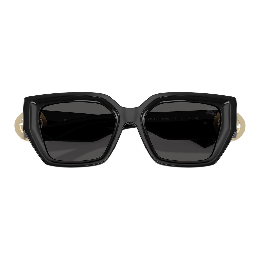 Burberry 4472U Logo Frame Irregular Sunglasses Unisex Sunglasses Black 0BE4472U