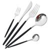 Gold Cutlery Set Knives Dessert Cake Fork Tea Spoons Dinnerware Stainless Steel Dinner Silverware Kitchen Flatware Tableware Set