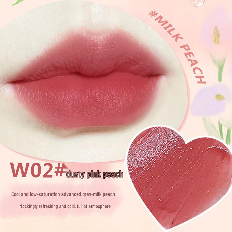 

WODWOD Velvet Mist Lip Cream: Non-fading, Non-stick, Lightweight Nude Makeup for Brightening and Creamy Water Mist Effect.