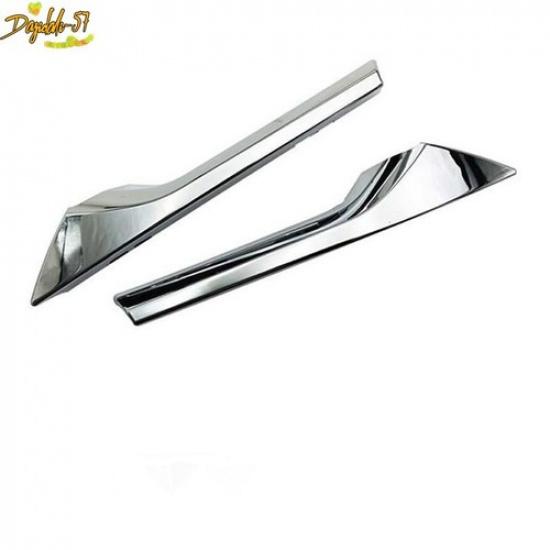 ABS For Corolla Cross  Front Middle Billet Grille Grill Stripes Cover Trim