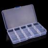 Plastic 15 Slots Adjustable Jewelry Storage Box Case Craft Organizer Bead