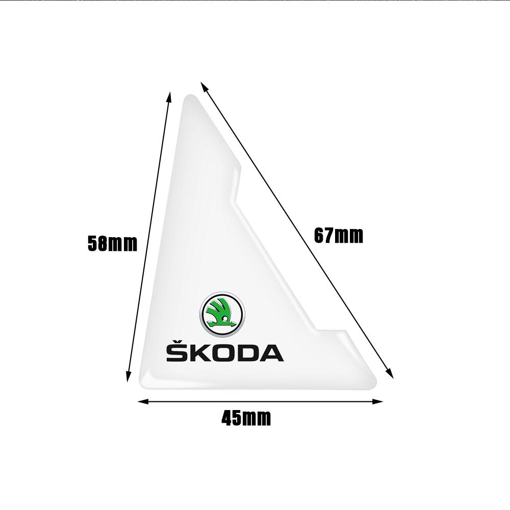 ZUKJ6 2/4Pcs Transparent Car Door Corner Cover Anti Collision Protection Sticker For Skoda Yeti Fabia Octavia Superb Rapid Kamiq Karop