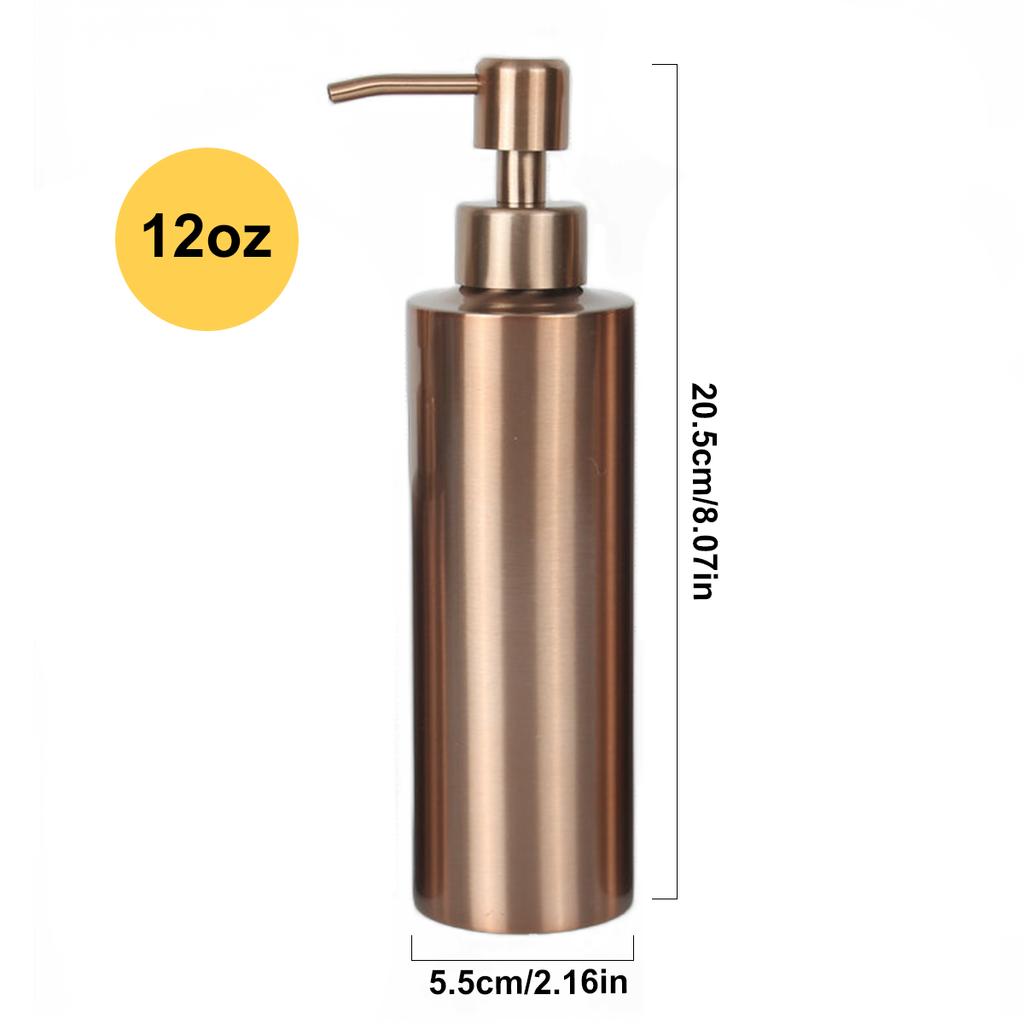 Stainless Steel Soap Dispenser, Refillable Manual Press Soap Dispenser,  for Hold Liquids, Shower Gels, Shampoos, Lotions