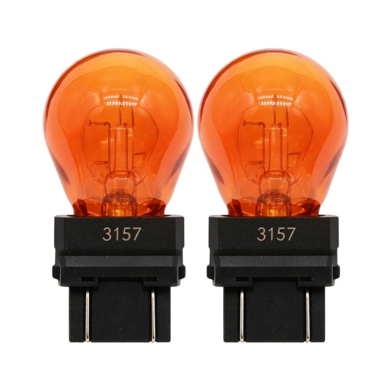 2pcs 3157 Halogen Brake Light Bulbs  Glass Automotive Replacement Lamps with Wedge Base Vehicle Accessoreis for Brake Tail Signal Use