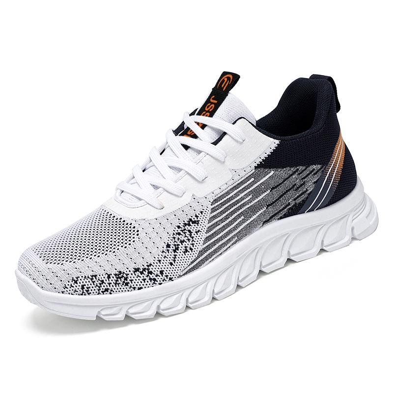 Jin Shi Yuan | Men's Flyknit Running Shoes - Large Size, Breathable, Lightweight, Comfortable Loafers