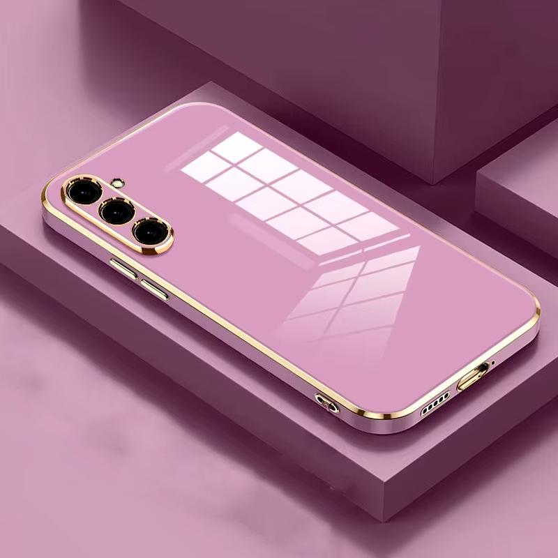 Luxury Plating Silicone Case For Samsung Galaxy A56 A26 A16 A36 A06 A15 A25 A35 A24 A34 A54 A14 A13 A32 A33 A52 A22 4G 5G Cover