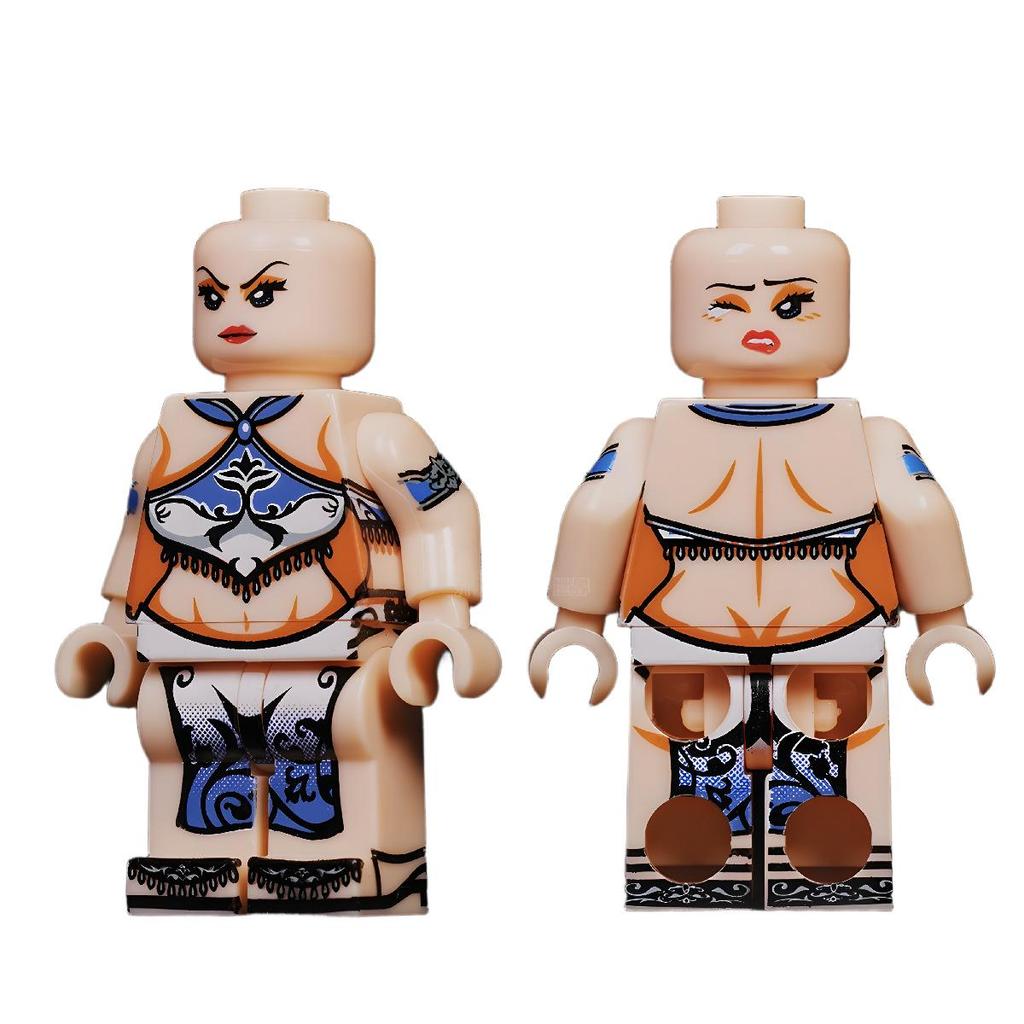 Female Guan Yu Minifigure - Romance of the Three Kingdoms Series, LEGO-Compatible Building Blocks, Also Includes Female Cao Cao Toy.