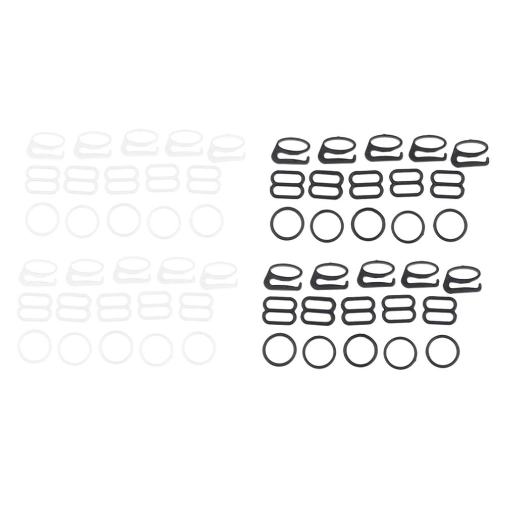 10 Kits Adjustable Extension Nylon Slider Strap Replacement Lingerie Hook