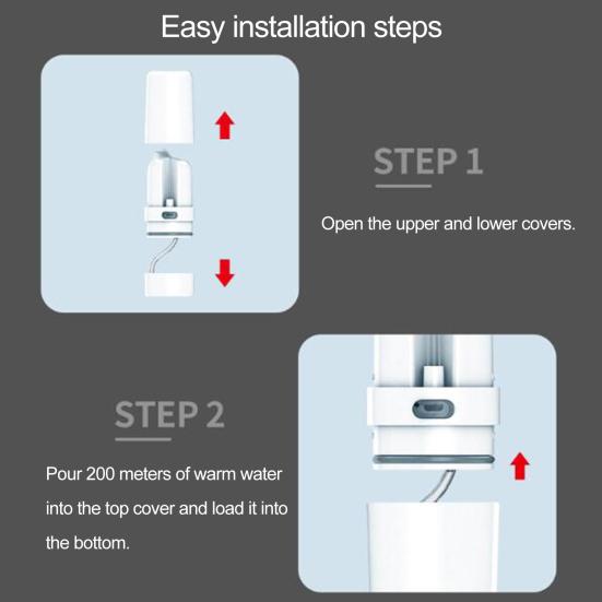 1 Set 200ML Nasal Washer with Water Tank High Frequency USB Charging Rotatable Head 3 Gears Impulse Type Nose Washer Daily Use