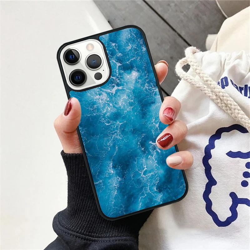Blue Ocean Waves Sea Phone Case For iPhone 17 Air 15 16 Cover  11 13 14 Pro Max 12 Plus Max Fundas
