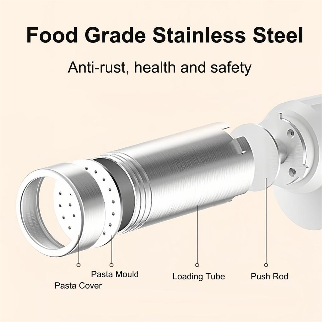 Handheld Electric Pasta Maker, 5-in-1 Cordless Pasta Maker Machine, Portable Noodle Maker With Noodle Molds, Automatic Noodle Press Machine