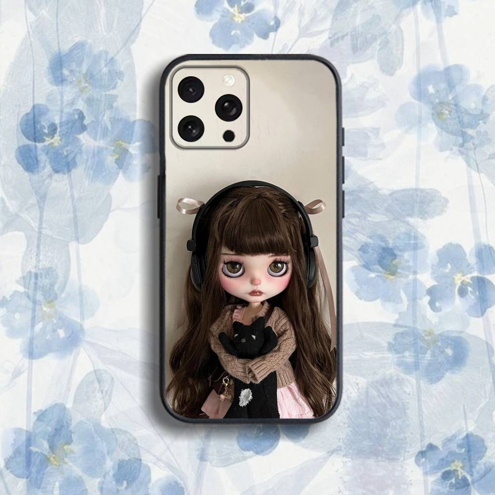 Fashion d-doll B-Blythe Phone Case For iPhone 17,16,15,14,13,12,Pro,Max,Plus,E,SE4,Air,Mini Black Soft Box