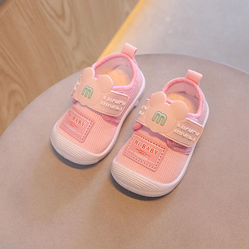 Cartoon Baby Call Shoes For Boys Girls Soft Sole Cotton Canvas Toddler Walkers For Summer Spring Fall