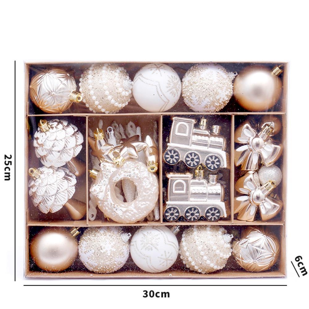 45PCS Gingerbread People Christmas Gingerbread Man DIY Painted Ball European Style Christmas Tree Multicolor Plastics 1.5cm