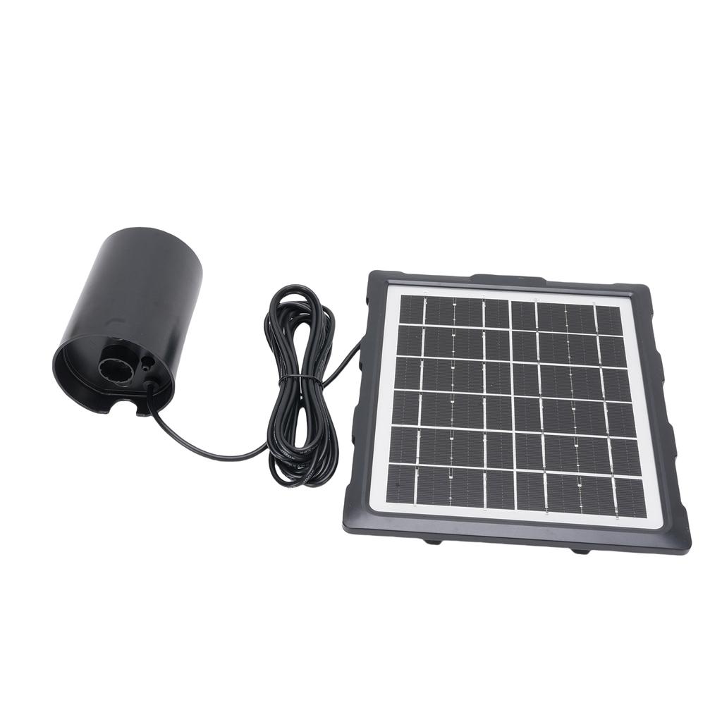 Solar Oxygen Aerator Pump with 3 Modes 60H Runtime ABS Solar Panel Water Oxygenating Pump IP65 Waterproof for Pond