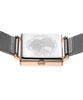 BERING Square Quartz Grey x Rose Stainless Mesh Official Internal Sapphire Scratch Shatter Resistant Ladies' Watch, Gold, Steel, Strap, 18226-369,