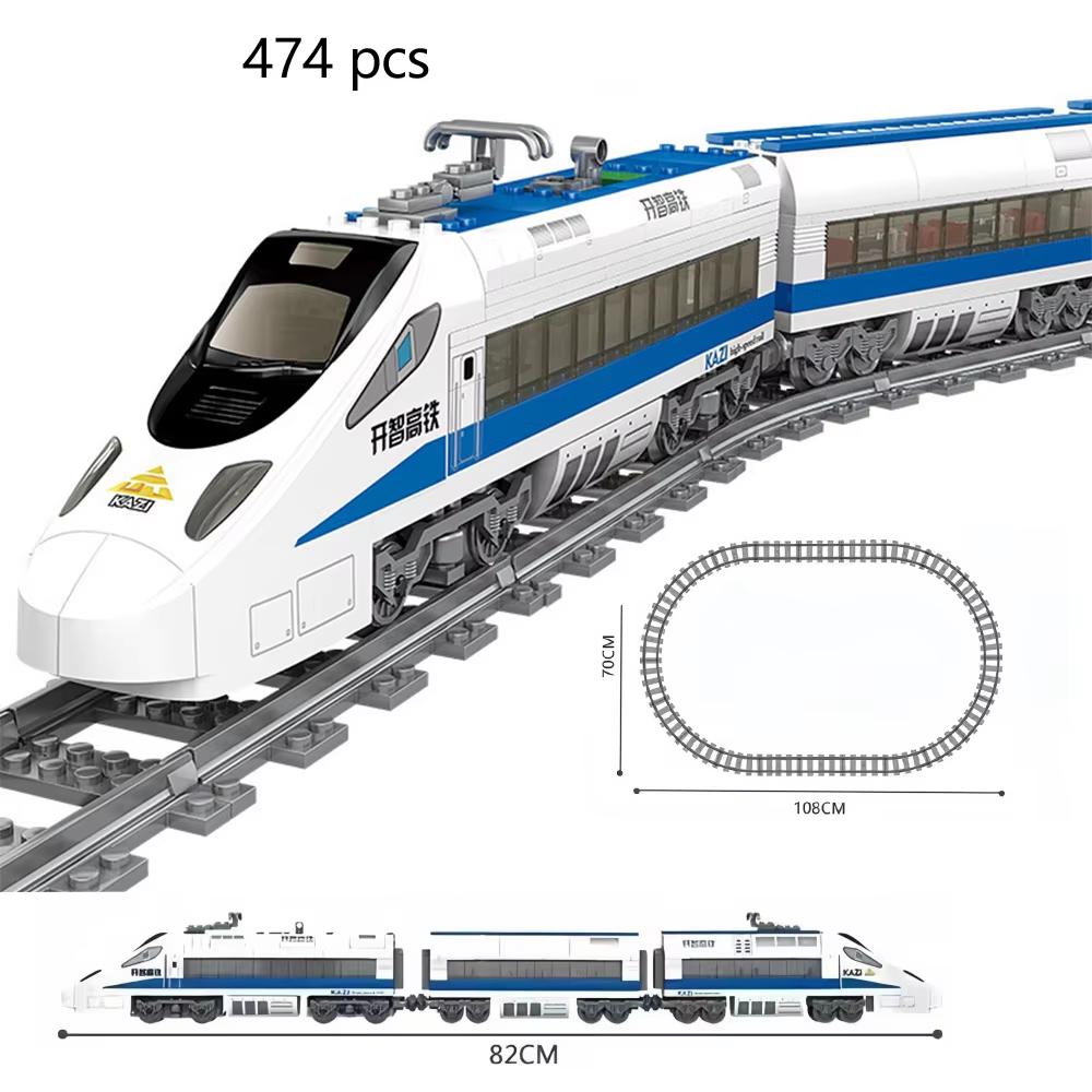 78cm City Train Building Block Toys-Battery-powered,Great for Boys' and Teenagers' Play and Learning,Educational Holiday Gift