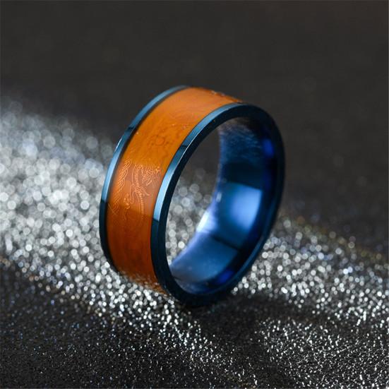 NFC Stainless Steel Phone Chip Dripping Oil Dual Dragon Pattern Smart Ring Gift
