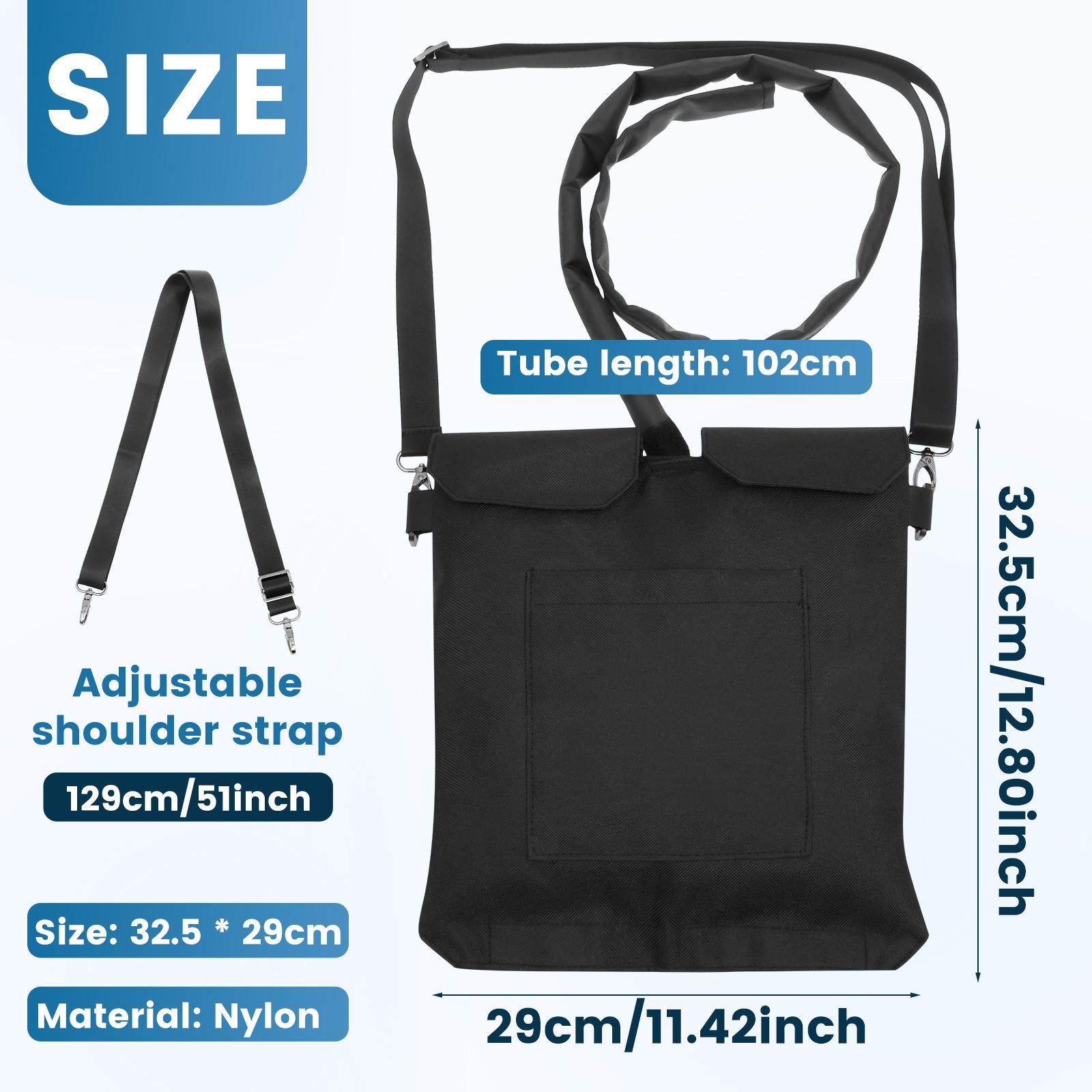 

Urine Drainage Bag Holder Nylon Catheter Privacy Cover with Pipe Sleeve and Adjustable Strap for 1000 to 2000ml Drainage Bag