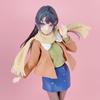 22cm Mai Sakurajima Does Not See The Bunny Girl's Ancestors Model Winter Clothes Sakurajima Mai PVC Action Model Model Playthings