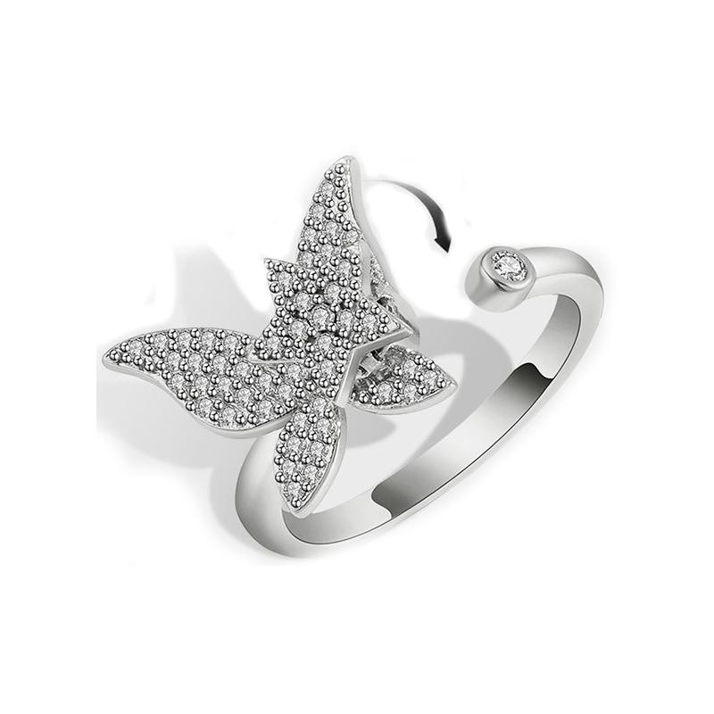 Tancise Classic 925 Sterling Silver  Zircon Ring Ladies Jewelry Wedding Promise Party Gift