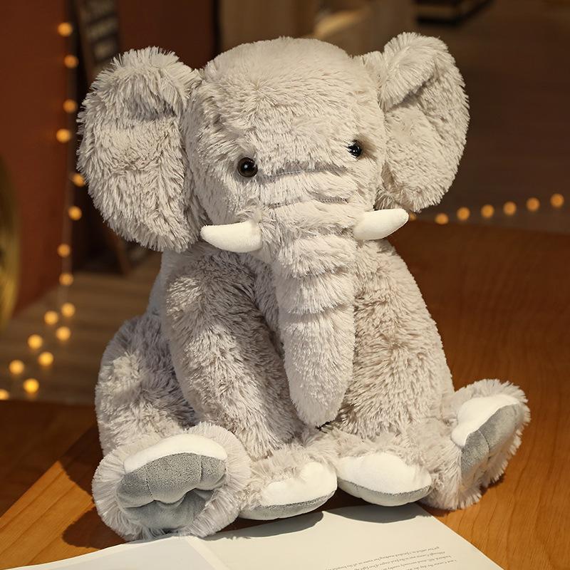 Cute Elephant Plush Toy Doll Soothing Pillow Baby Sleeping Rag Doll Birthday Gift Girl Cute for Daily Use