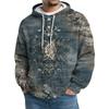 Men's Knit Hooded Sweatshirt Casual Long-Sleeve Sweatshirt