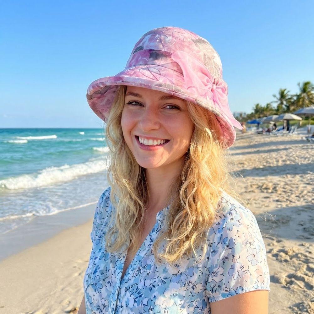 Fashion Bow Design Women's Sun Hat UV Protection Breathable Bucket Hat Lightweight Wide Brim Fisherman's Hat Summer Outdoor