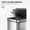 60 L Sensor Can, Sensor Bin with Soft-Close Lid, Fingerprint-Proof Stainless Steel, Silver Tone