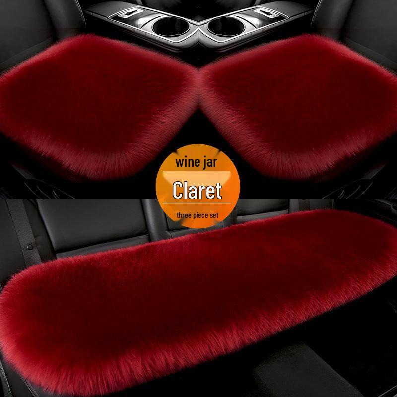 Plush Winter Car Seat Cushion - Furry Single Piece for Rear Seat Comfort
