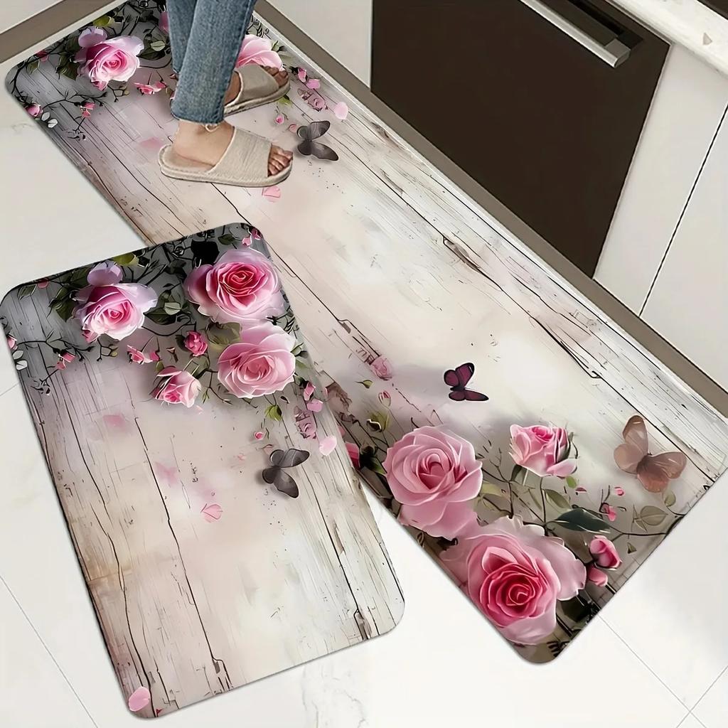 1PC Leuke Cartoon Katten Patroon Keukenkleden Antislip Deurmatten Pop Woonkamerkleden Badmat Tapijt voor Huis Wastafel Wasruimte Decor